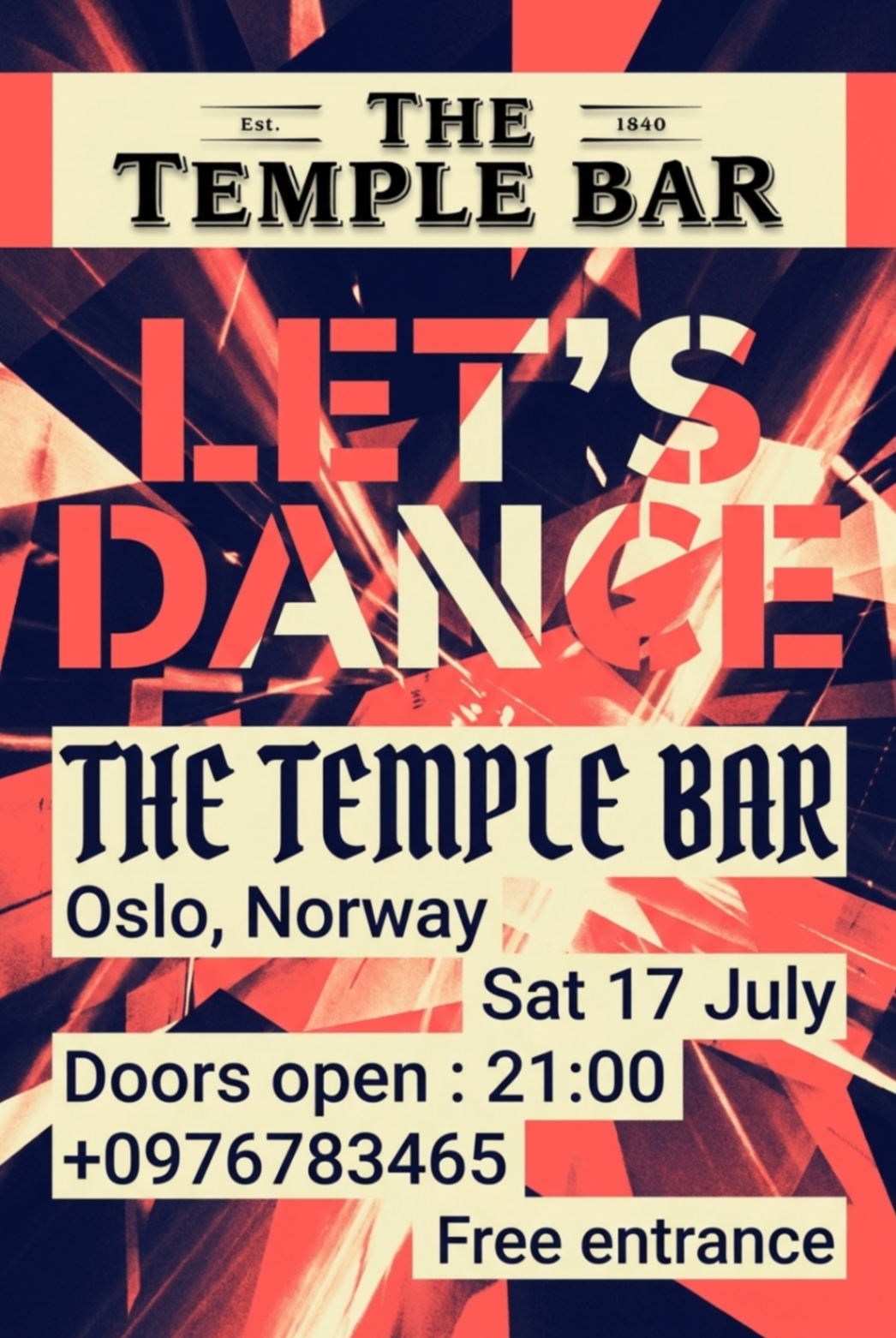 Event poster made with Postefly