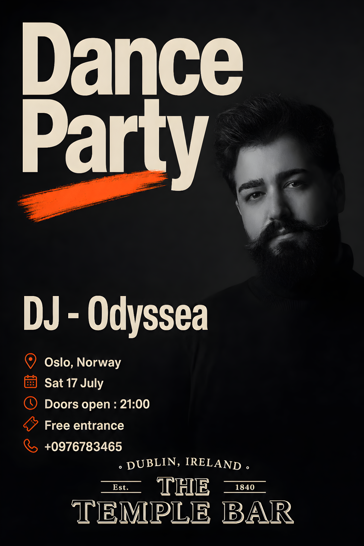 Event poster made with Postefly