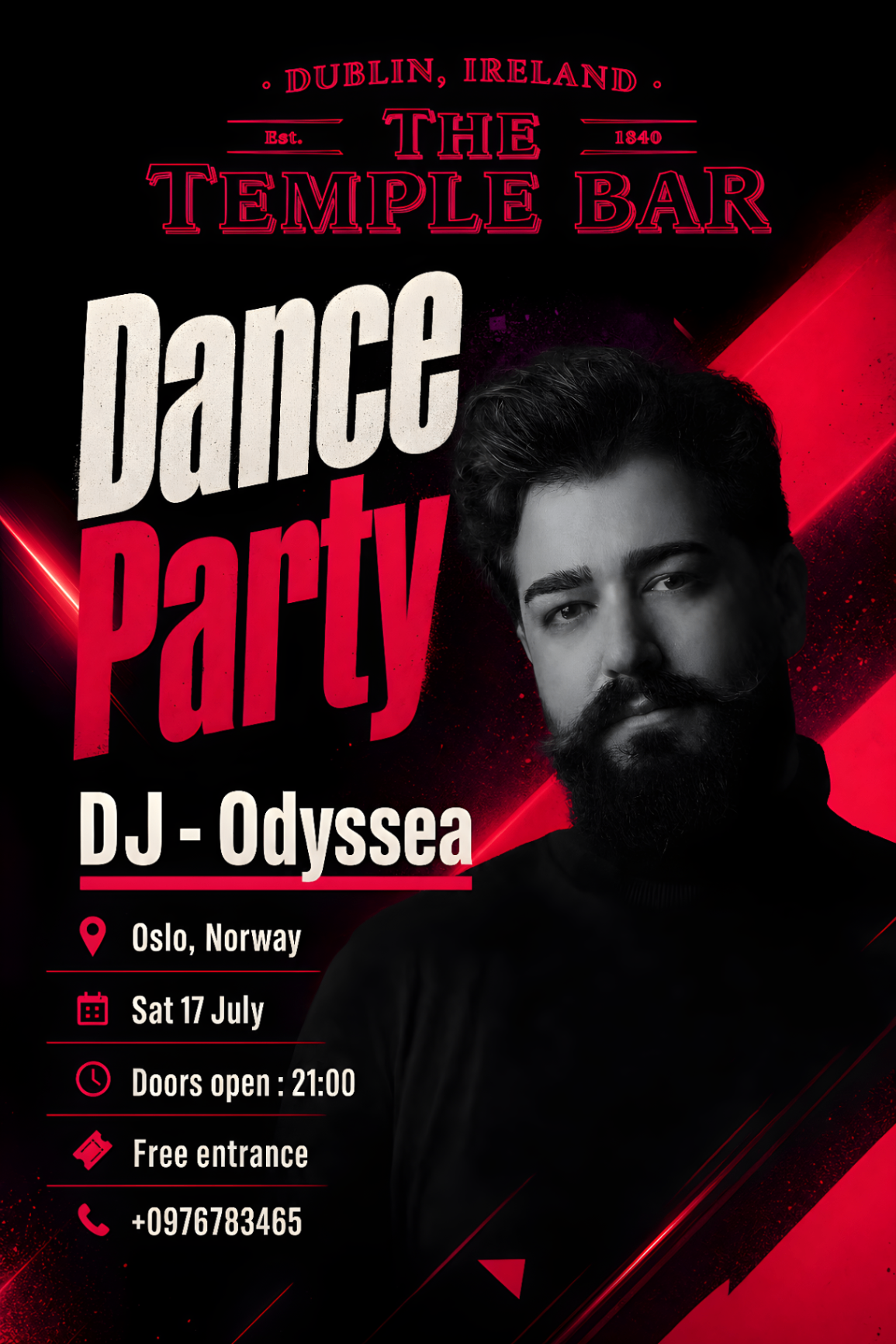 Event poster made with Postefly
